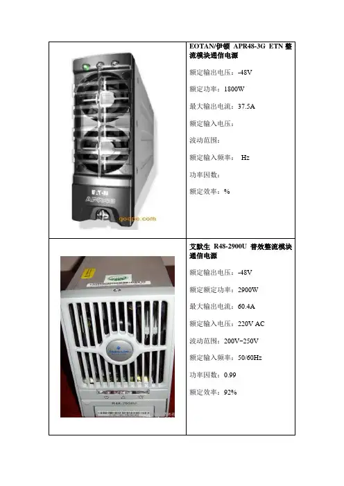 征集通信电源-48V整流模块资料