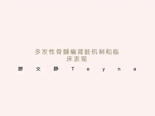多发性骨髓瘤肾脏损害诊断和治疗ppt课件