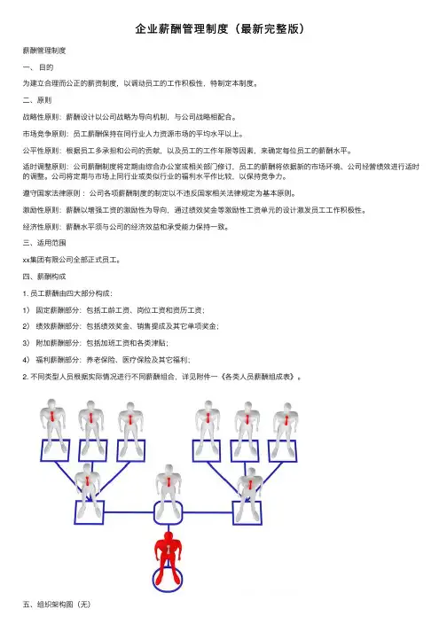 企业薪酬管理制度（最新完整版）