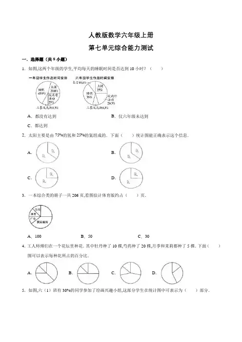 人教版数学六年级上册《第七单元综合检测卷》(含答案)