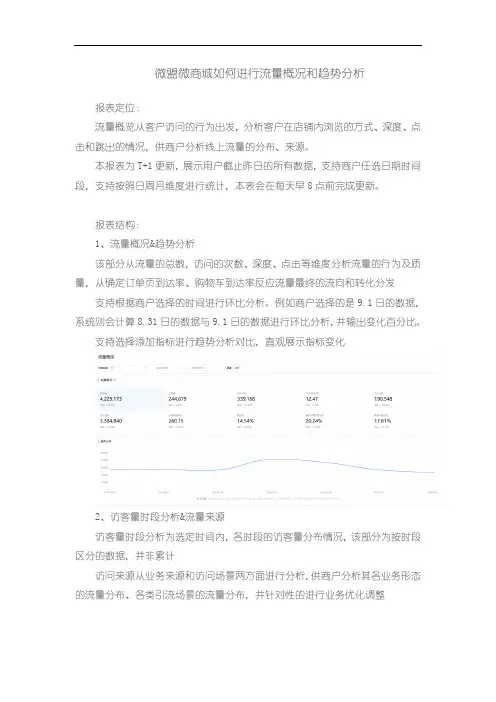 微盟微商城如何进行流量概况和趋势分析
