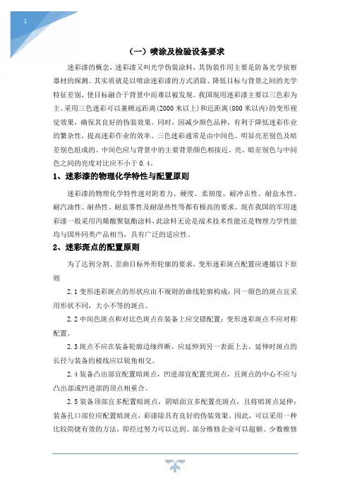 喷涂及检验设备要求