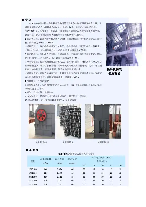 水泥工业提升机