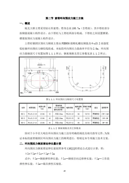 索塔环向预应力施工专项技术方案