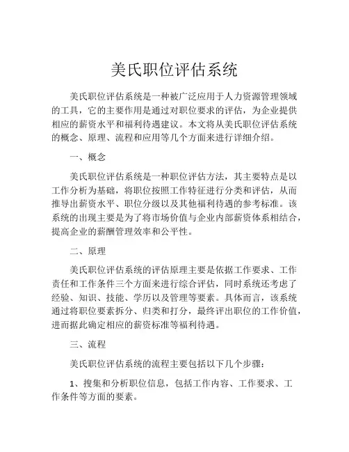 美氏职位评估系统