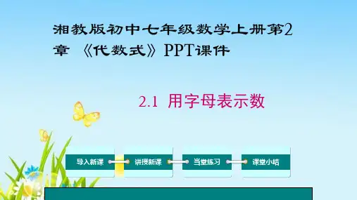 湘教版初中七年级数学上册第2章 《代数式》PPT课件