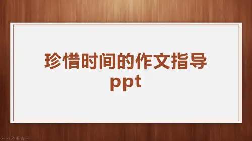 珍惜时间的作文指导ppt