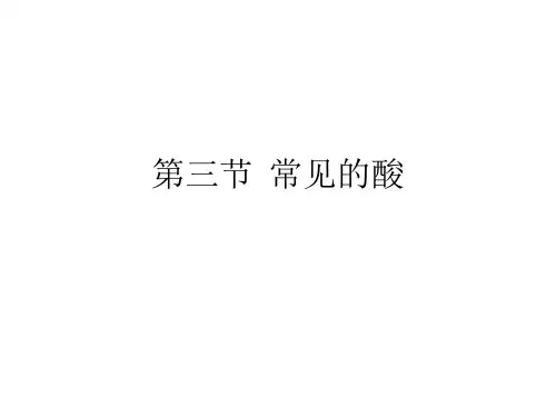 浙教版九年级上册科学1.3常见的酸(共33张PPT)