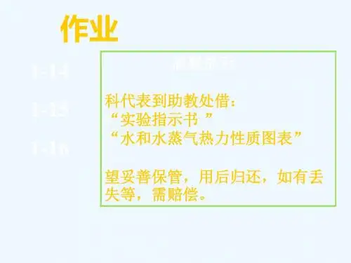 清华大学工程热力学课件 第1章(1)