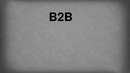 电商B2B含义 运营及经营模式分析ppt课件