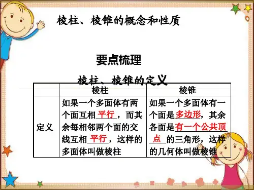 棱柱、棱锥的概念和性质