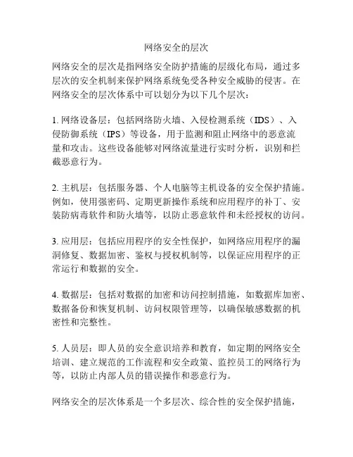 网络安全的层次