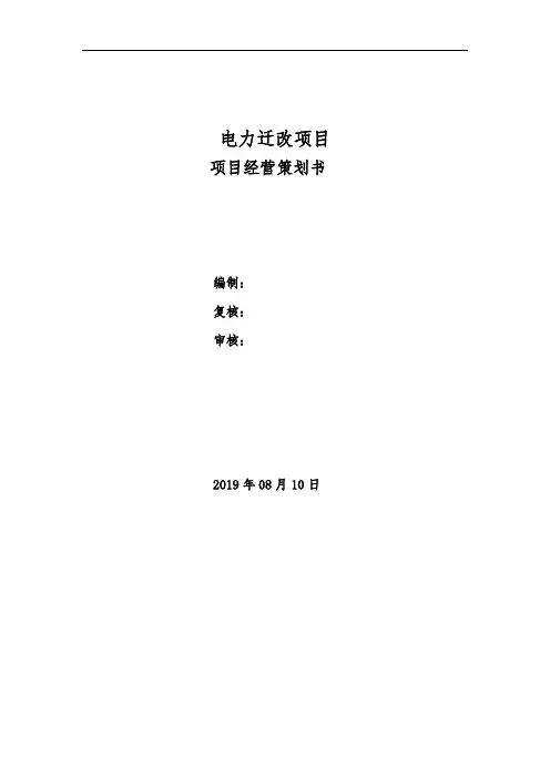 市政工程项目经营策划方案