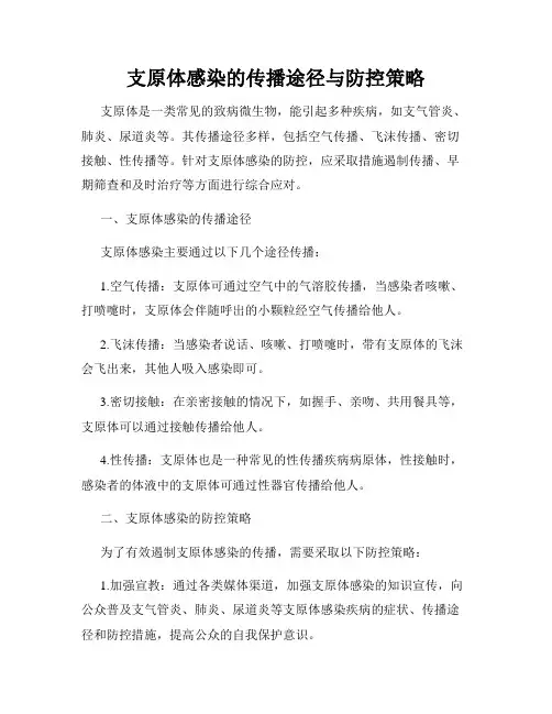 支原体感染的传播途径与防控策略