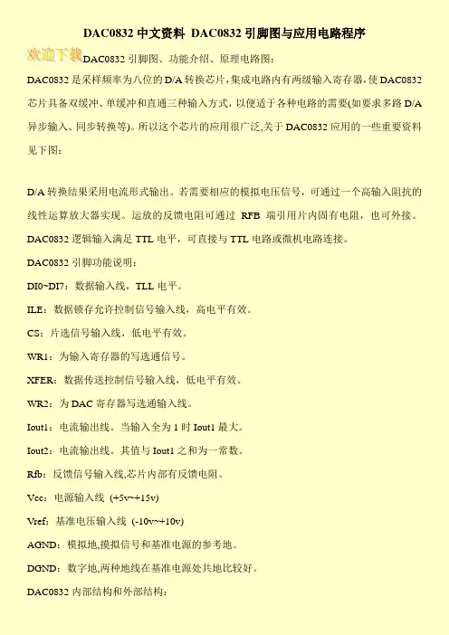 DAC0832中文资料 DAC0832引脚图与应用电路程序