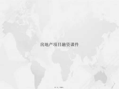 房地产项目融资讲课文档