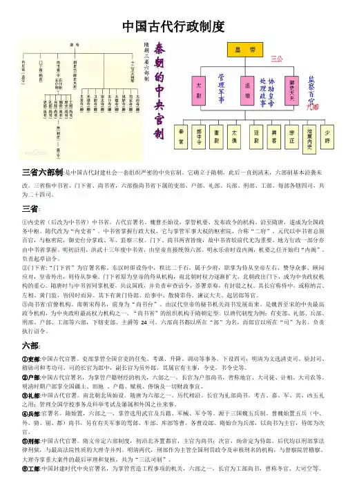 中国古代行政制