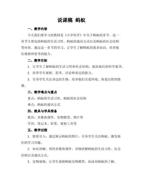 说课稿蚂蚁