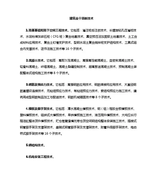 十项新技术