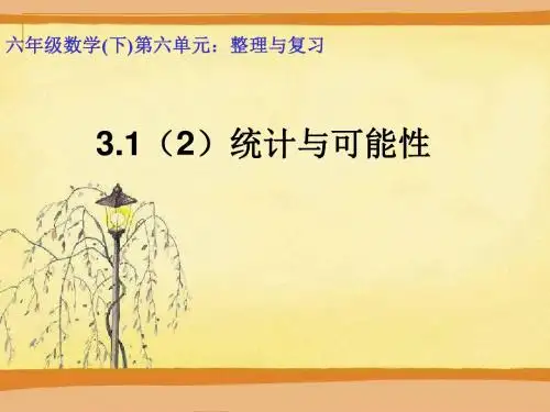 青岛版小学六年级数学下册总复习-统计与可能性1