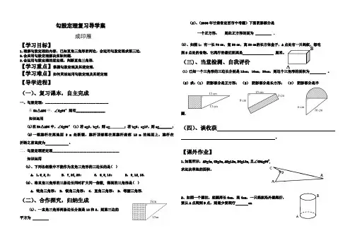 勾股定理复习课学案