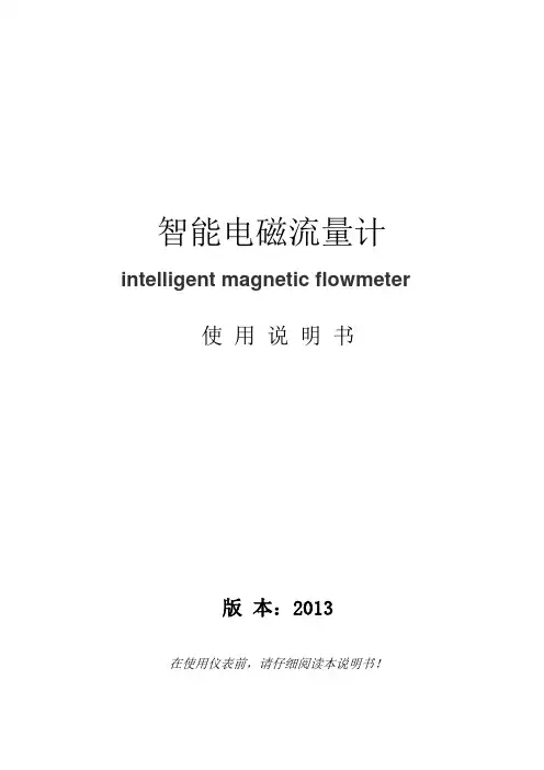 电磁流量计说明书(布鲁克斯)