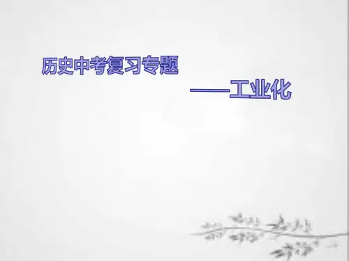 2020届广东省中考历史专题复习：工业化 课件(共21张PPT)
