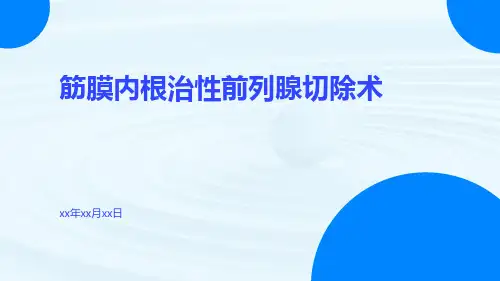 筋膜内根治性前列腺切除术