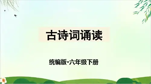 人教版(部编本)六年级下册古诗词诵读课件PPT完美版