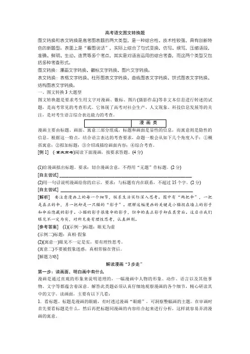 高考语文图文转换题+专项练习含答案