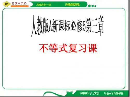 不等式复习课课件