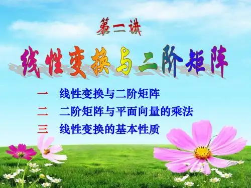 2014年人教A版选修4-2课件 1. 线性变换与二阶矩阵