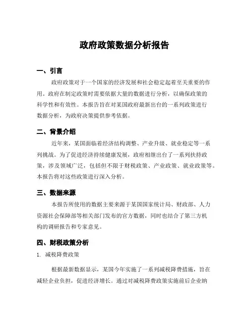 政府政策数据分析报告