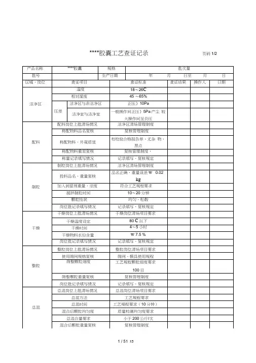 药物制剂的工艺查证记录(20201101083907)