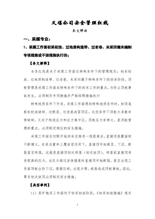 安全管理红线和重点条文解读 (1)解析