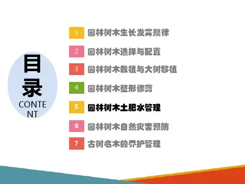 园林植物土肥水管理—园林植物水分管理(园林树木栽培与养护课件)
