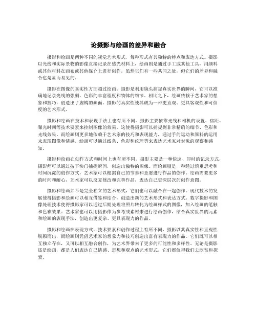 论摄影与绘画的差异和融合