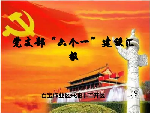 党支部“六个一”建设工作汇报
