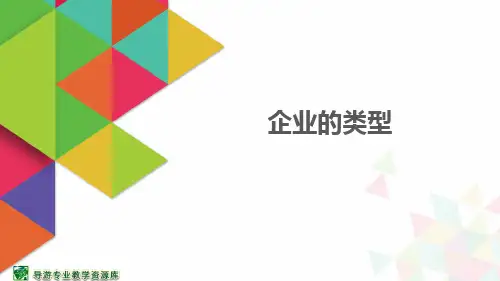 《创业基础》课件——企业的类型