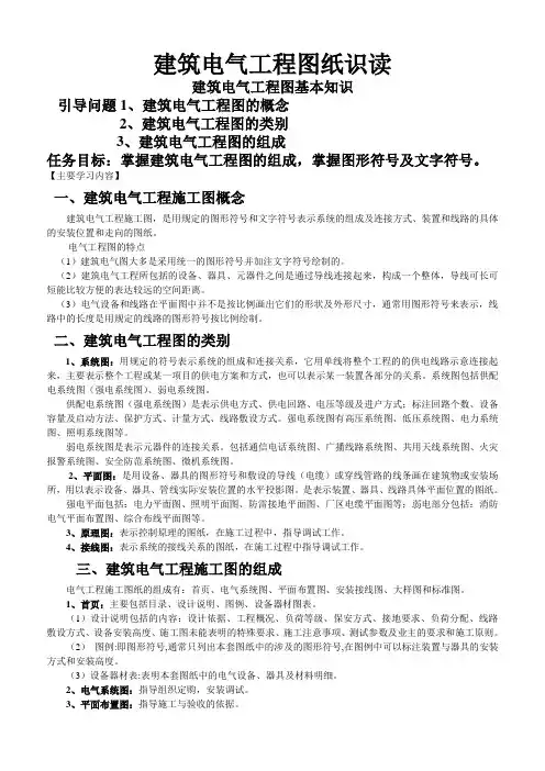 建筑电气工程图纸识读