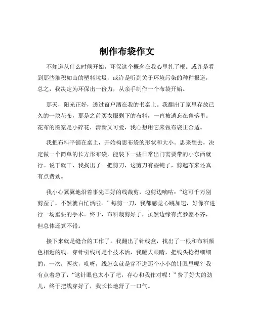 制作布袋作文