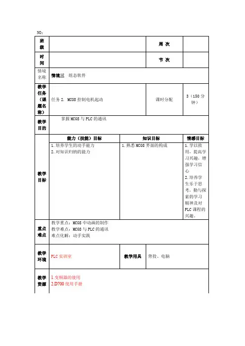 MCGS与PLC的通讯