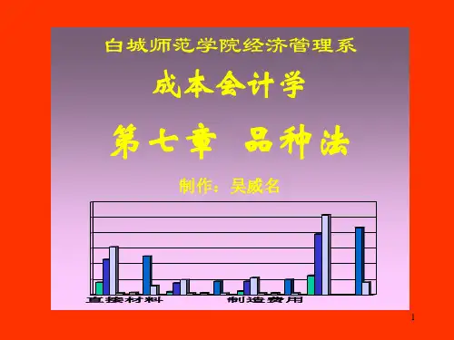 成本会计学——品种法PPT课件