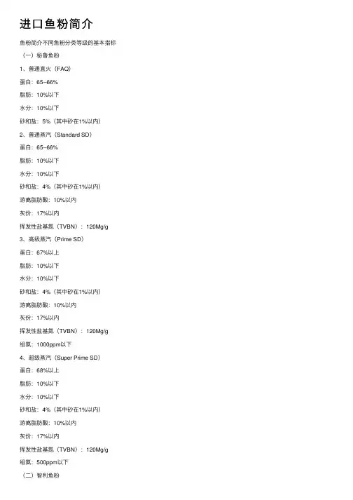 进口鱼粉简介