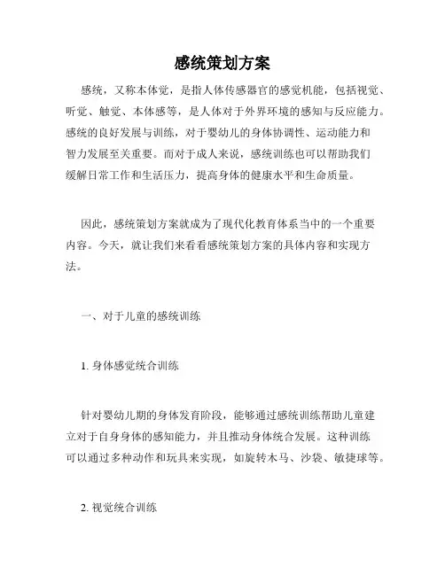 感统策划方案