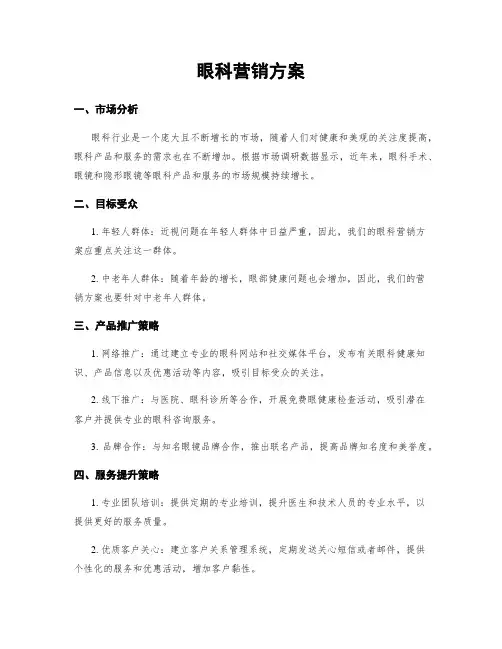 眼科营销方案