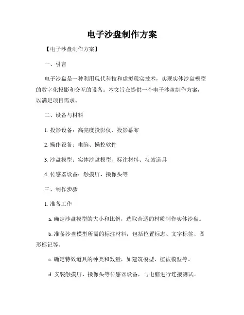 电子沙盘制作方案