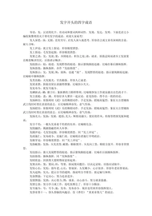发字开头的四字成语