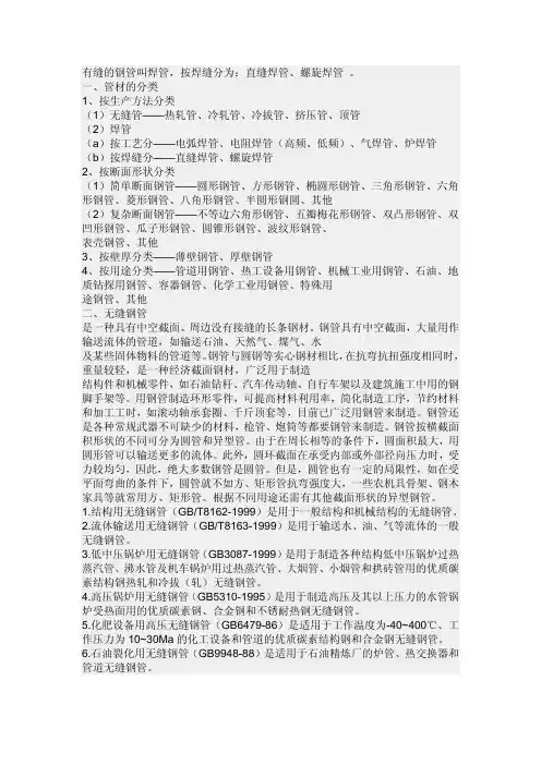 无缝钢管与焊接钢管区别