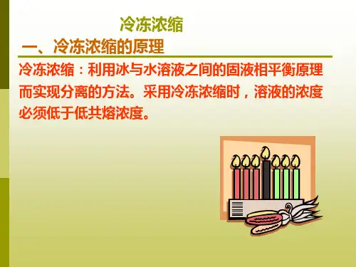 冷冻浓缩与冷冻干燥_PPT幻灯片